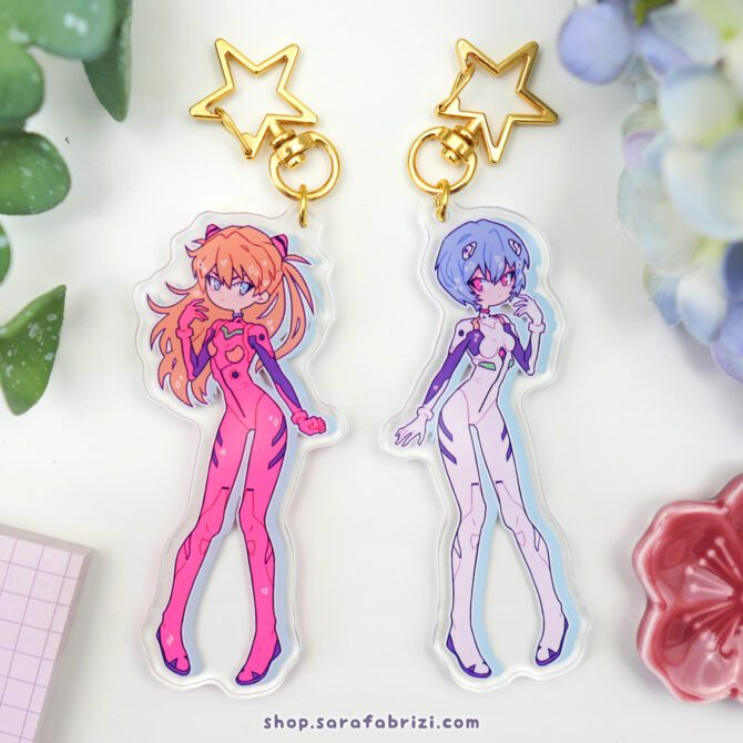 Evangelion | Asuka & Rei Keycharms