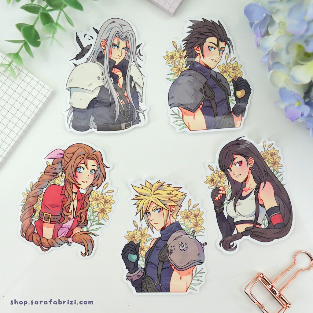 Final Version Sticker Final Fantasy VII Remake | Sticker Set - Sara Fabrizi Art Shop