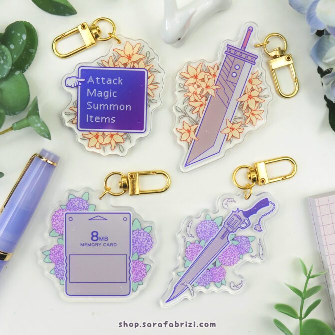 Aesthetic Fantasy | Buster Sword, Gunblade, Memory Card & Battle Menu