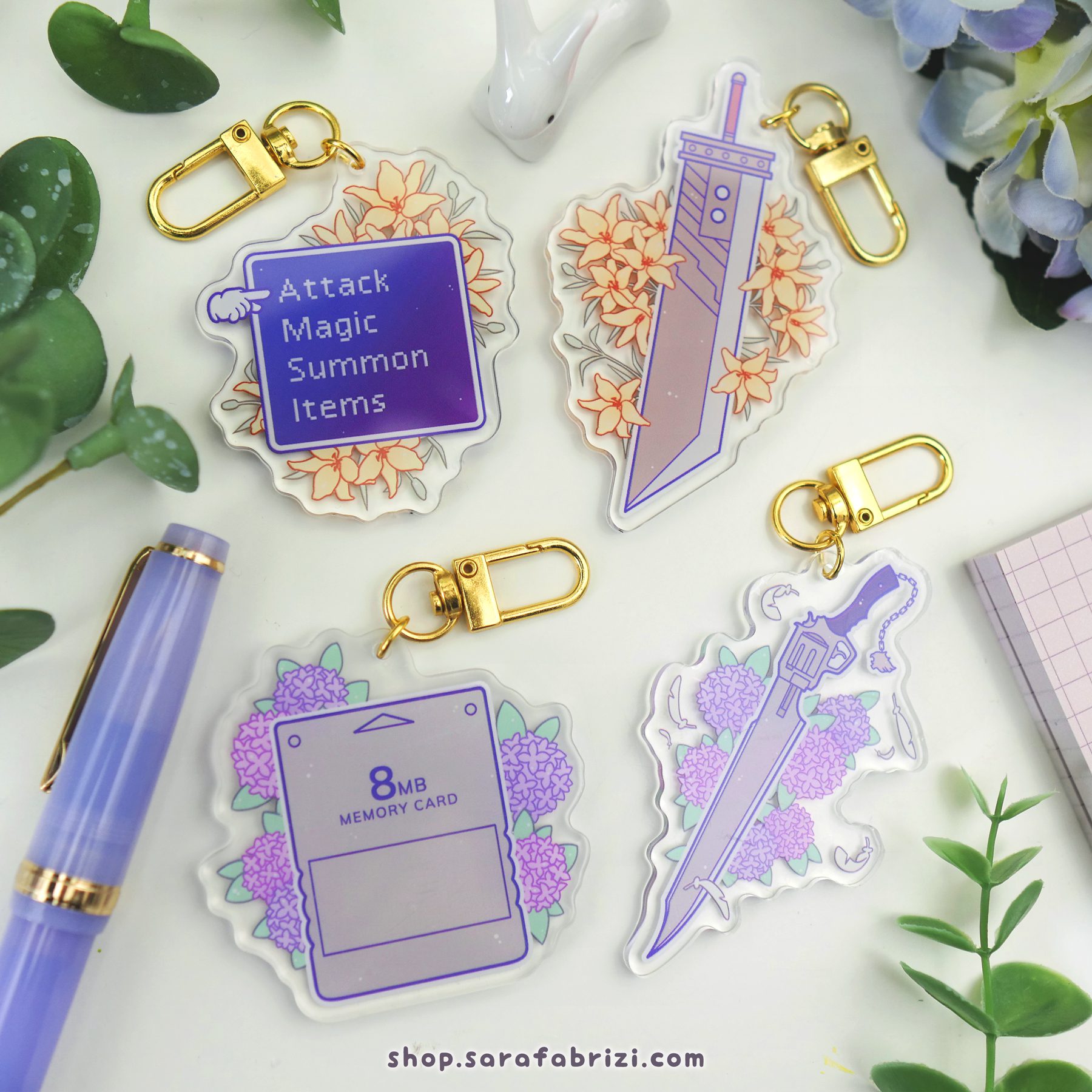 Aesthetic Fantasy | Buster Sword, Gunblade, Memory Card & Battle Menu - Image 2