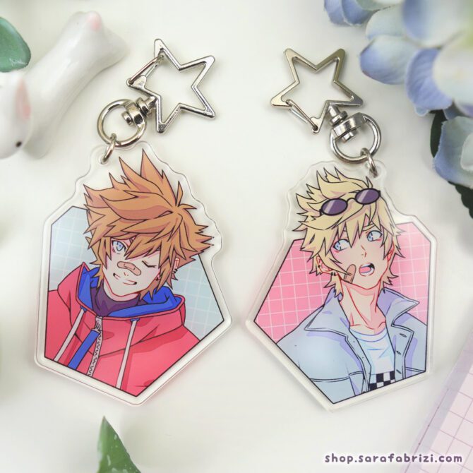 Kingdom Hearts | Skater Sora & Roxas Keycharms