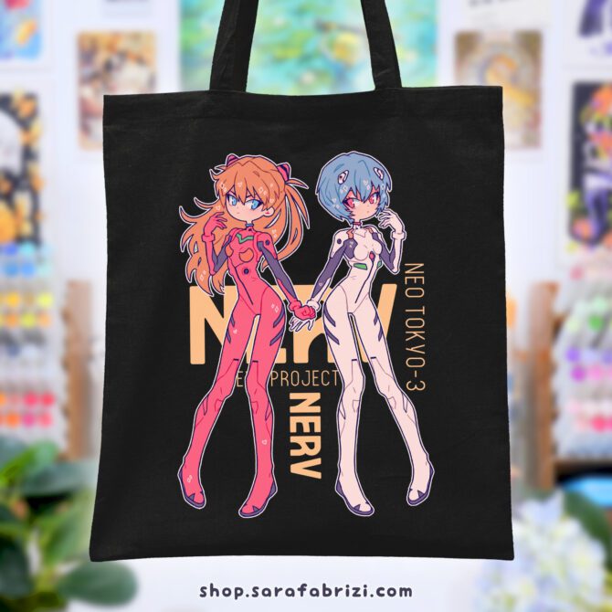 Evangelion | Asuka & Rei Tote Bag