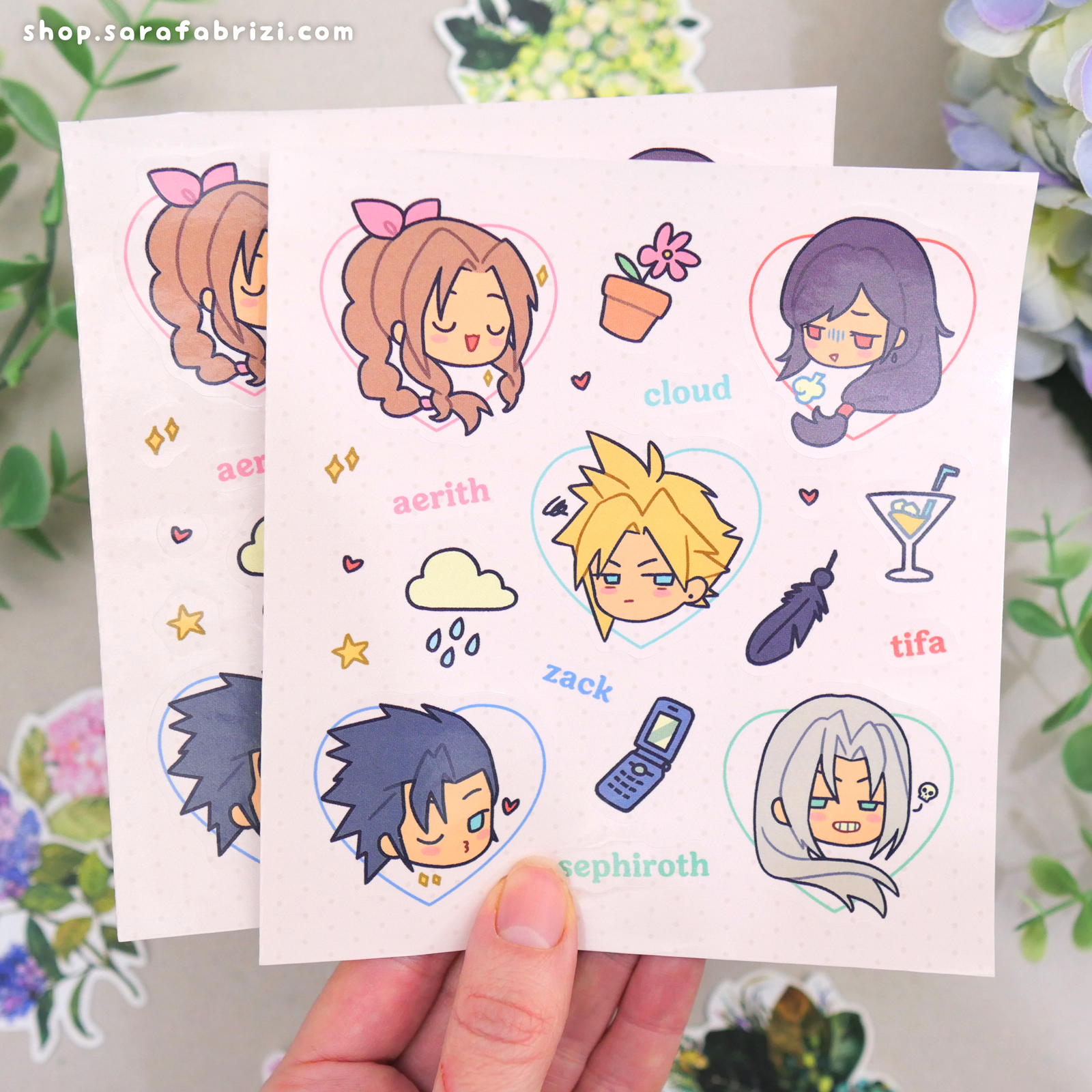 Final Fantasy VII  Sticker Sheet – Sara Fabrizi Shop