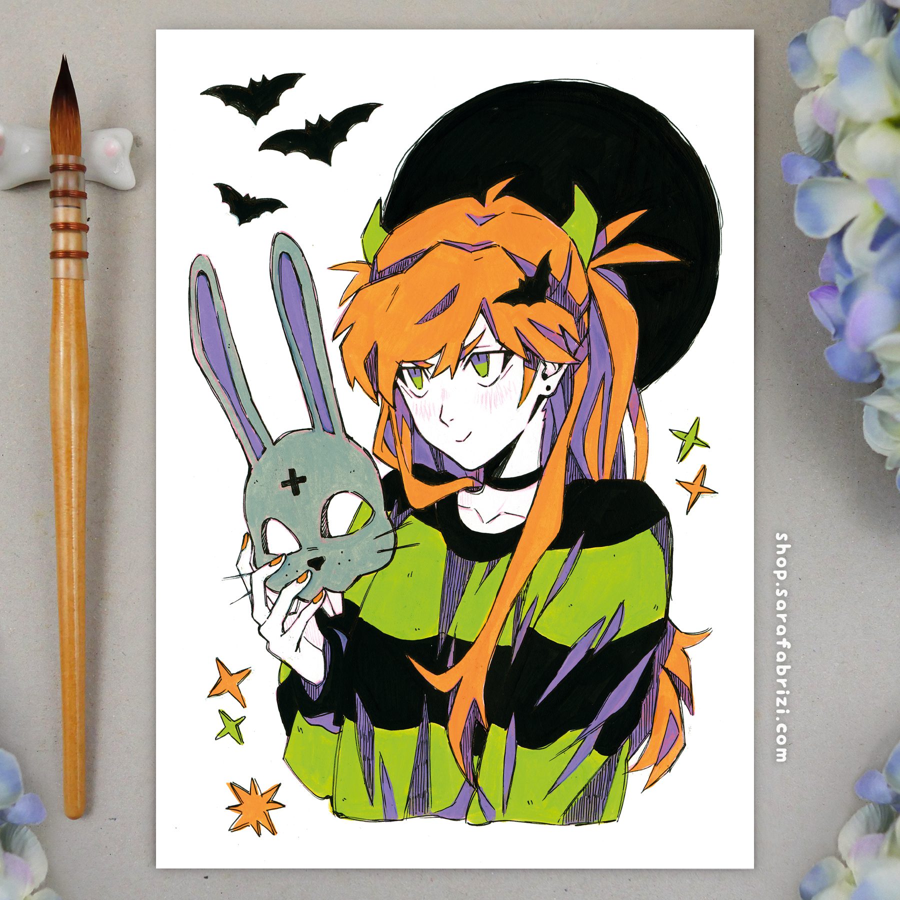 Evangelion | Spooky Asuka High-quality Print