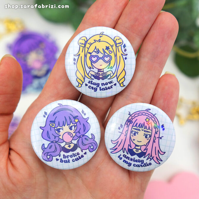 Moodies | Holographic Badge Set