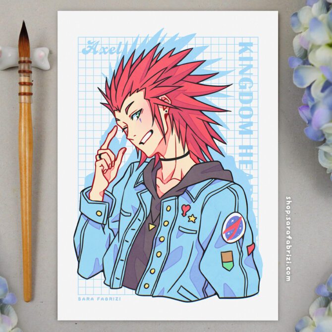 Kingdom Hearts | Axel High-quality Print