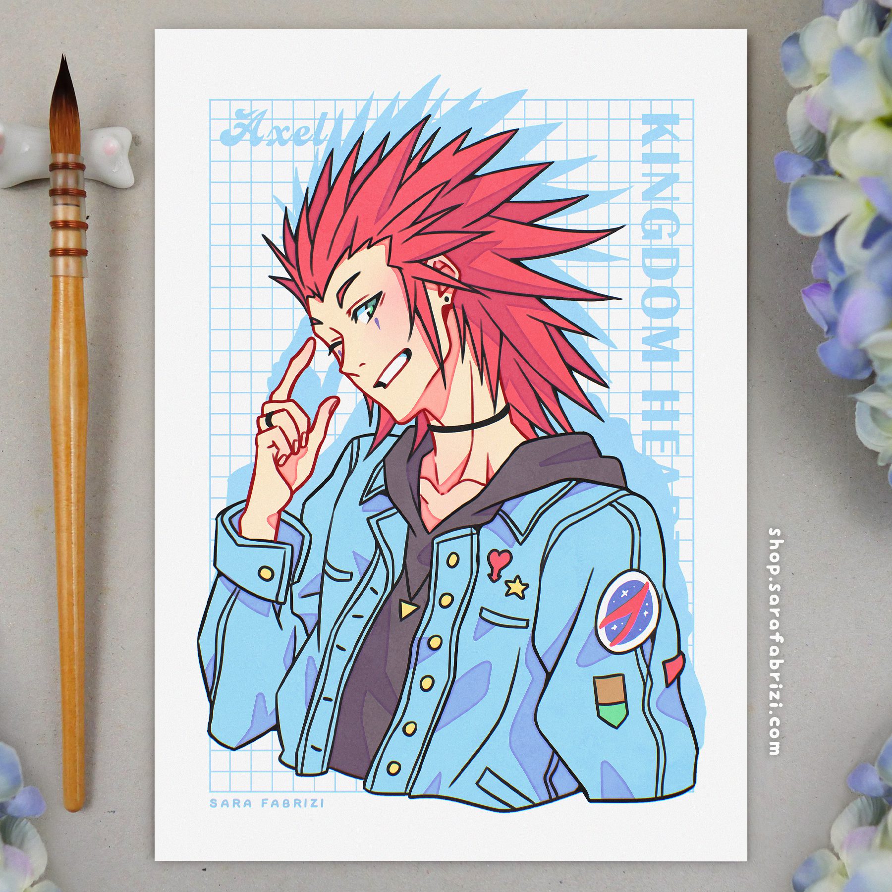 Kingdom Hearts | Axel High-quality Print