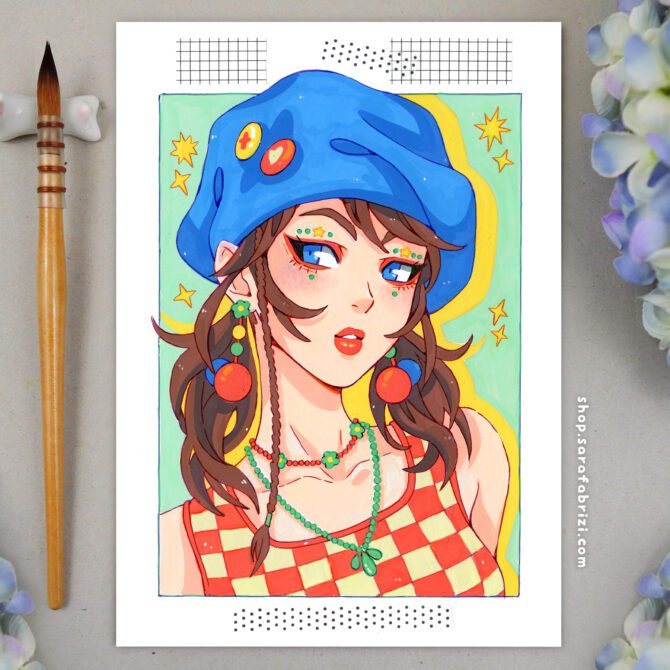 Blue Beret | High-quality Print