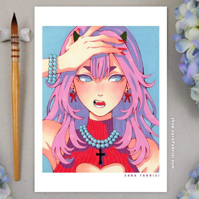 Demon Girl | High-quality Print